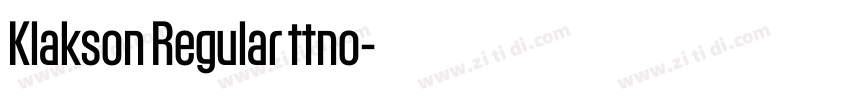Klakson Regular ttno字体转换